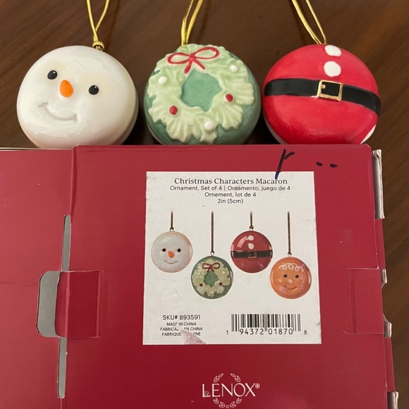 Lenox Christmas Characters Macaron Ornament Set of 3 - Picture 2 of 3